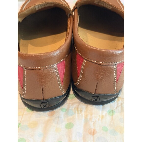 FootJoy Club Shoes Mens 10 W Brown Leather Casual Loafers 79054 Golf Moccasin main image 4